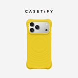 CASETIFY CHROMATIC: HUES 炫彩/纯色波漾手机壳 MagSafe  适用于苹果iPhone17/16 Pro/Max手机保护壳 【新色上市】电光黄 iPhone 17 Pro