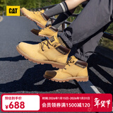卡特（CAT）中帮大黄靴马丁靴男鞋经典款牛皮户外透气工装靴子男Ealing2.0 黄色P110973 44