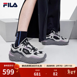 FILA斐乐跑步鞋男鞋女鞋情侣鞋掠夺者 2休闲鞋慢跑运动鞋 【女款】黑/南极灰-BA 35.5