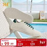 361°运动板鞋男春夏季透气复古百搭小白休闲板鞋子男672126611-5