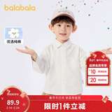 巴拉巴拉童装男童长袖衬衫儿童上衣2025新春装学院风百搭209125102101