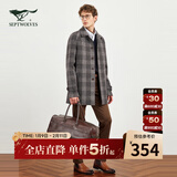 七匹狼大衣男冬季含棉羊毛呢面挺阔防风商务休闲呢子大衣风衣外套男