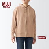 MUJI MUJI 男女通用 紧密编织毛圈 拉链连帽衫 休闲外套 无性别 卫衣 烟熏橙色 L -XL(180/104A)