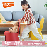 禧天龙家用加厚凳子椅子带靠背幼儿矮凳宝宝椅小板凳换鞋凳 创意凳子 故宫红1只装【福娃椅】