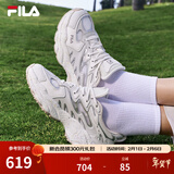 斐乐（FILA）官方女鞋老爹鞋运动鞋杨幂同款夏新款蕨草鞋休闲鞋 磨菇灰色/白中白-OB 37.5