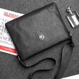 COW单肩包男士商务休闲男包单肩斜挎背包时尚潮流男士包 C-9808横款