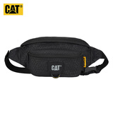 卡特（CAT）腰包轻便胸包防泼水斜挎包骑行运动手机小包背部口袋暗纹黑84577