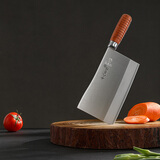 十八子作专业厨师刀复合钢刀具 斩切刀花梨木柄名典2号菜刀九江弯刀F216-2