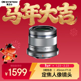 奥林巴斯（OLYMPUS）M.ZUIKO DIGITAL 45mm F1.8 定焦人像镜头 微单镜头 背景虚化 银色 等效90mm