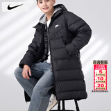 耐克（NIKE）羽绒服男士 2025冬季新款运动服装连帽防风加厚外套长款羽绒棉服 FB8180-010/晒图退10 XL 【180】体重150~170斤左右