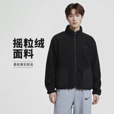 耐克(NIKE)男冬季立领夹克 加绒保暖 毛绒 休闲运动 FB8387-010黑色L
