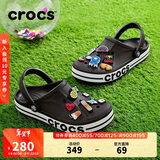 卡骆驰（CROCS）贝雅卡骆班洞洞鞋|205089 黑色/白色-066   41 /42(260mm)  
