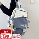 viney高中书包初中女大学生小学生4-6年级儿童ins韩版双肩包15.6英寸电脑背包大容量时尚潮流休闲旅行包高颜值轻便减压减负简约