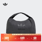 adidas「云朵包」牛仔风大容量运动挎包女子阿迪达斯官方三叶草 黑色 NS