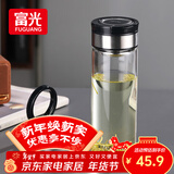 富光尚宇系列单层闷茶玻璃杯 男女士水杯 高硼硅玻璃杯子泡茶杯600ml