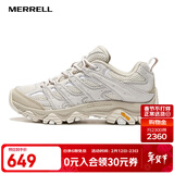 迈乐（Merrell）官方店男女款户外登山徒步鞋减震MOAB 3迈越者轻量防滑耐磨透气 J037522浅米白（女款） 37