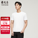 雅戈尔（YOUNGOR）短袖T恤男圆领水柔棉升级版丝柔棉透气舒适精致工艺T恤100%棉面料 VSPC533094BYA白色 M