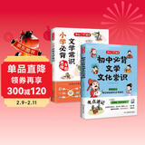 小学+初中必背文学文化常识（共2册）中小学语文基础知识大全漫画思维导图必备古诗词文言文百科常识一本全