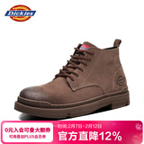 Dickies高帮男靴厚底马丁鞋男士靴子潮男女靴情侣鞋 棕色 42 