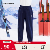 Converse匡威童装男童加绒针织长裤卫裤冬季新款儿童中大童休闲运动裤 藏青蓝 160 /66 【建议身高152-158cm】