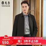 雅戈尔夹克男优质聚酯纤维面料单夹克商务翻领经典款男茄克2025新品合款 黑色VJJK419866AFA 3XL 190/108A （推荐180-190斤）