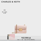 CHARLES&KEITH拼接菱格链条单肩斜挎小方包包女包生日情人节礼物CK2-80701360