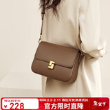 金狐狸（FOXER）头层牛皮女士包包女包大容量单肩包斜挎包生日情人节礼物送女友