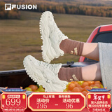 FILA FUSION斐乐女鞋经典硬糖鞋厚底鞋时尚运动休闲鞋 【棉花糖/银-MM】 硬糖鞋1代 36.5