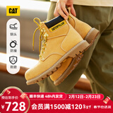 卡特（CAT）经典大黄靴马丁靴男鞋SecondShift牛皮钢头防护户外工装靴子男 黄色P89162 44