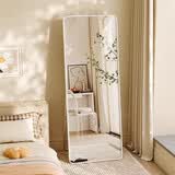 全品屋全身镜穿衣镜落地镜挂门服装店试衣壁挂镜一体简约北欧风白150