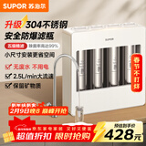苏泊尔（SUPOR）厨下净水器超滤机家用不锈钢升级款 2.5L大流速净水机自来水净化器零废水台式过滤器2年超滤膜UU06