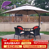 紫叶 户外遮阳伞太阳伞庭院摆摊花园阳台岗亭方形室外罗马伞露台户外 卡其色 圣保罗太阳能带灯3米方形【配420斤水箱】.