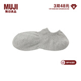 MUJI MUJI 男式 合脚直角 运动船袜 袜子 男袜 DAC01A2S 灰色 25-27cm/40-44码