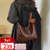 YUYULA牛皮包包女包托特包大容量轻奢单肩大包生日情人节礼物送女友老婆