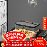 泰福高（TAFUCO）316不锈钢饭盒上班族大容量便携便当盒学生餐盘5分隔带汤碗T5215