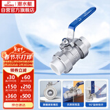 潜水艇（Submarine）PPH25 PPR截止球阀6分自来水管阀门 双活接黄铜材质止回阀25口径