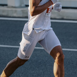 安德玛（Under Armour）HeatGear Armour男子训练运动紧身中裤1361602 白色101 XL