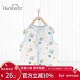 欢喜小熊 宝宝马甲春秋夹棉薄款保暖外穿护后背心马夹坎肩婴儿衣服新生儿 小象 蓝 90 (建议18-24月身高80-90cm)