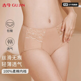 古今【全网已售50W+】女士高腰内裤收腹氨棉蕾丝性感透气提臀三角小裤 肤色 【 1条 XL 170 /95