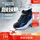 Skechers斯凯奇儿童秋冬休闲男女童二棉鞋轻质加绒保暖靴405222L/302583L 男童/黑色/宝蓝色/BKRY 38