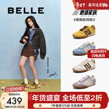 百丽（Belle）张凌赫同款彩虹豆透气新款德训鞋女商场款运动阿甘鞋D5R1DAM6 【周雨彤同色】芥末黄 (热卖色） 36