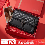 红蜻蜓（RED DRAGONFLY）包包女包牛皮链条单肩斜挎包送女友情人节新年生日礼物礼盒装