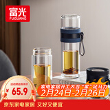 富光双层玻璃杯 泡茶杯茶水分离杯子 高硼硅玻璃水杯商务男女士290ML