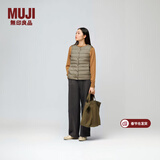 MUJI女式 轻量羽绒便携式 背心 马甲马夹女款冬季内胆保暖女装 卡其绿 S (155/80A)