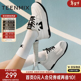 天美意厚底板鞋女休闲鞋商场同款女鞋 黑色 37