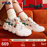 斐乐帕尼尼圣诞款FILA PANINI XMAS女鞋运动鞋男鞋篮球鞋情侣老爹鞋 雪白/百合白-SL【女款】 38.5