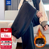 唐狮（TonLion）2024女束脚显瘦休闲侧拼卫裤WP 加绒款/黑色 L 