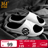 361°拖鞋男女AG运动凉鞋软弹耐磨居家防滑运动拖鞋涉水情侣拖鞋沙滩鞋 361度白/乌黑色【男】 43