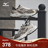 美津浓（MIZUNO）男女运动休闲鞋缓震透气网面拼接跑步RACER S 07/褐灰色40