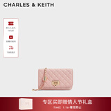 CHARLES&KEITH经典菱格链条小方单肩斜挎包包女包生日情人节礼物CK2-70160131 粉红色Pink 小包